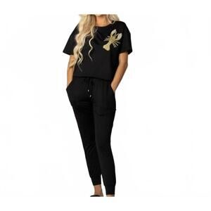 NEW LAINES LONDON lobster pajama in black